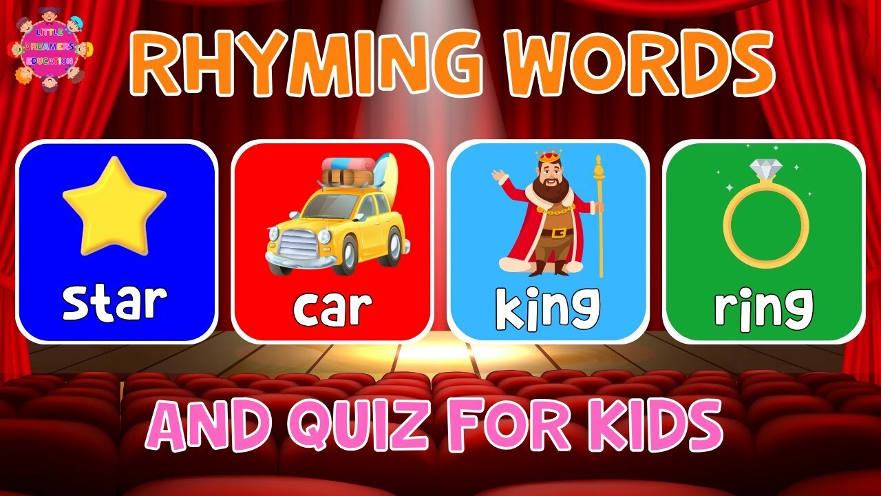 Rhyming Word Fun Quiz for Kids | 4K